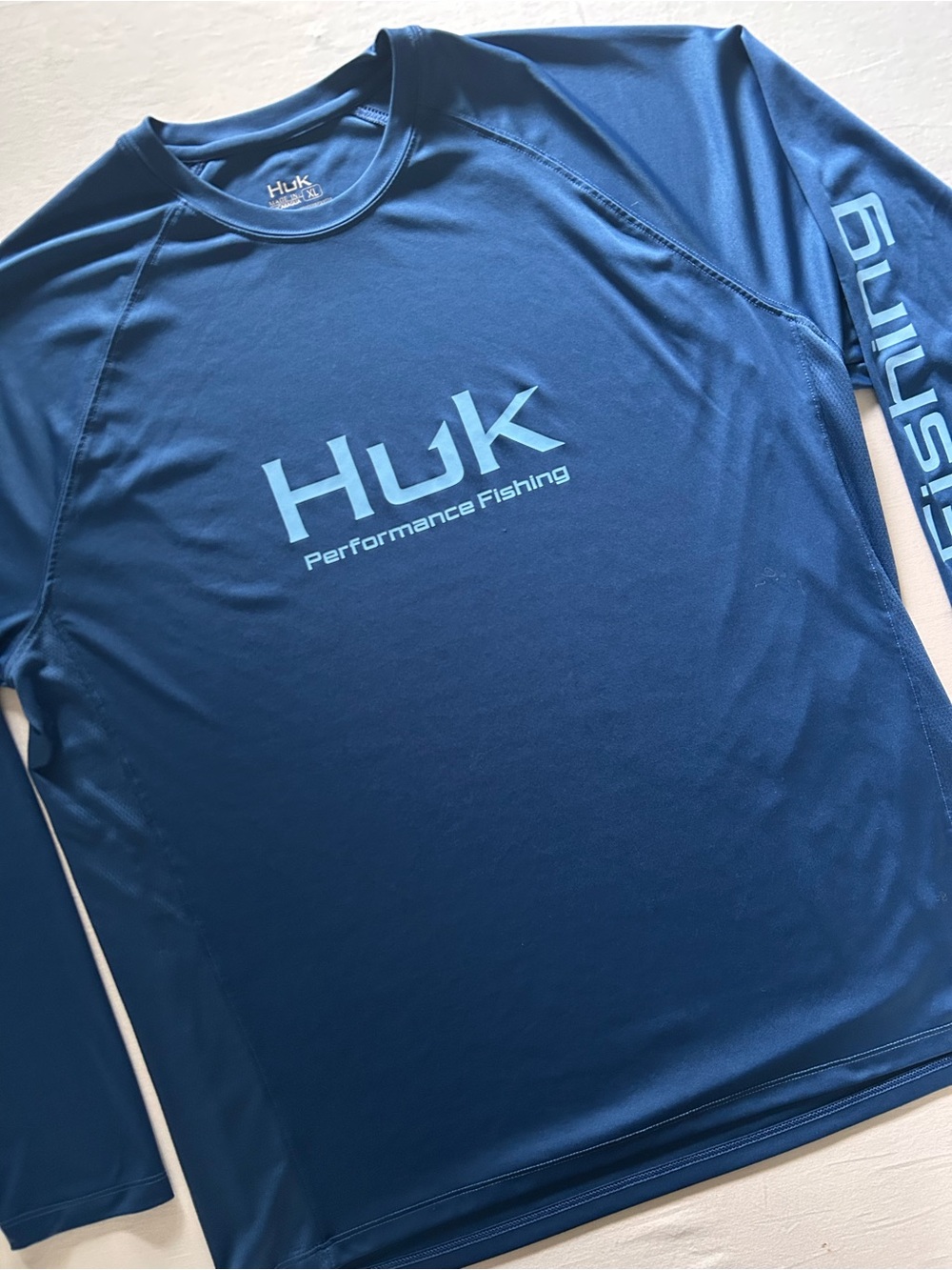 Huk Performance Fishing Long Sleeve Shirt Blue XL Performance